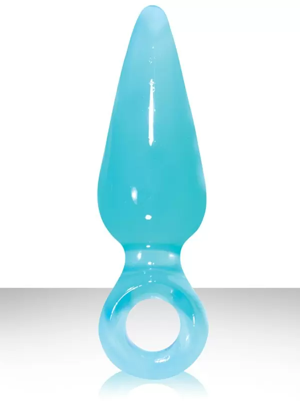 Анальная пробка мини с кольцом Jolie Pleasures - Aqua