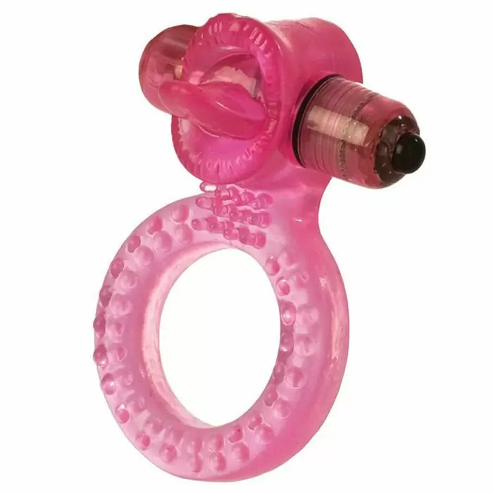 Эрекционное кольцо с вибропулей Calexotics Teaser Tongue Enhancer – розовый  SE-1463-04-3
