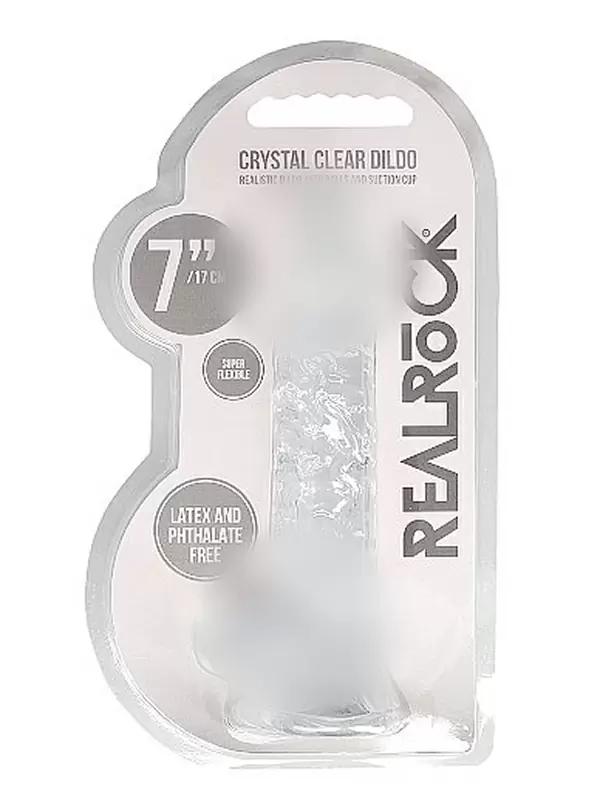 Фалоимитатор из эластомера 19 см. Realistic Dildo With Balls (прозрачный)