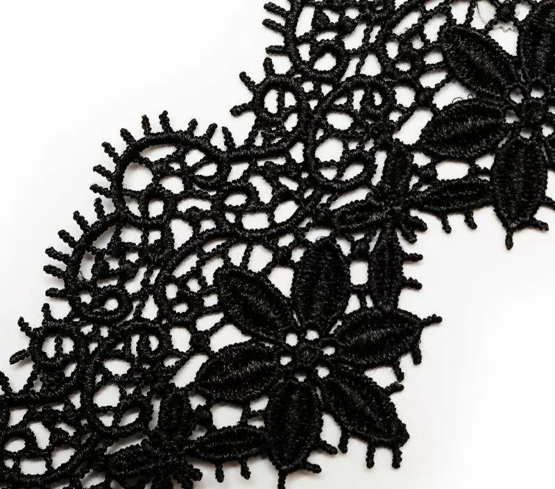 Черный кружевной браслет ручной работы Dolce Piccante Albori - S/M
