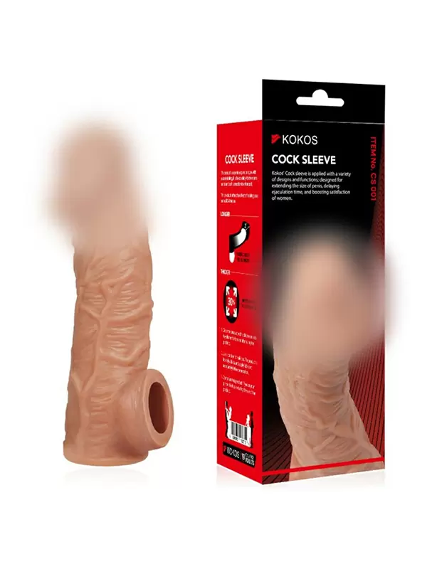 Насадка реалистик на фаллос с отверстием для мошонки EXTREME SLEEVE RES.001 Medium