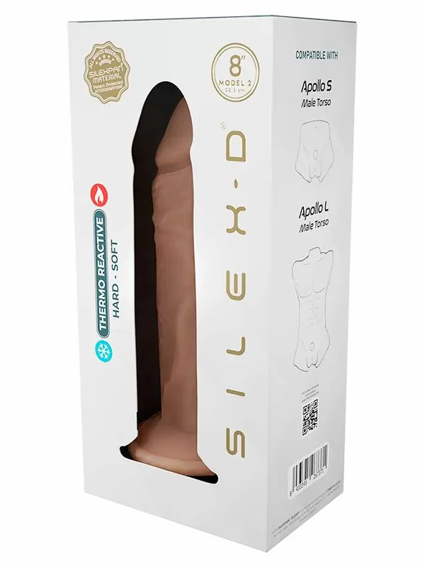 Реалистичный фаллоимитатор SILEXD Model 2, 20,3 см, силикон, телесный