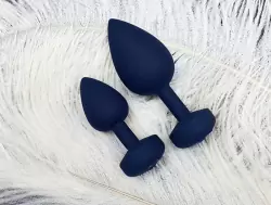 Аккумуляторная маленькая анальная пробка Gplug с вибрацией - синий