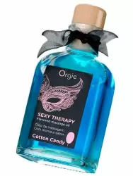 Комплект для сладких игр Orgie Lips массажное масло для поцелуев, перо, сахарная вата, 100 мл