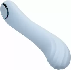 Изогнутый вибратор AZURE COLLECTION - CONTOURED G, 22,8 см, силикон, голубой