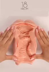 Крупный мастурбатор Dream с маленькими вагинами снаружи – телесный 