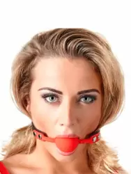 Элегантный кляп Orion Knebel, с фиксацией на голове, 58 см, полиуретан, красный