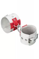 Наручники Sitabella с крестами - белый, красный