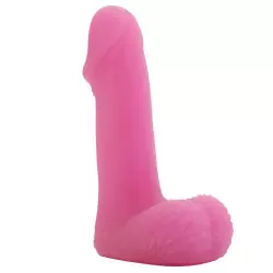 Суперреалистичный фаллоимитатор Glow In The Dark Flexi Dong 6” – розовый