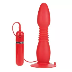 Гибкая анальная пробка с вибрацией COLT Easy Flex Glider – красная