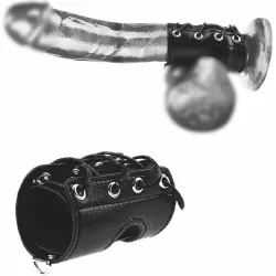 Сбруя для члена на шнуровке Blueline – чёрный