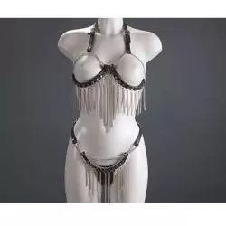 Сексуальный комплект Подиум из натуральной кожи - S/M