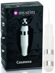 Анально-вагинальный массажер с электростимуляцией Casanova – белый	