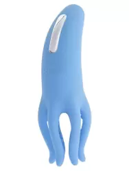 Необычный вибратор Evolved Tentacle Tickler, 13,7 см, 10 режимов, в форме осьминога, силикон, голубой