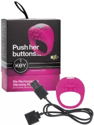 Перезаряжаемое вибро-кольцо Ela – розовое