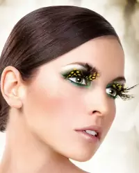 Ресницы перьевые Baci Синьга – желтый с черным