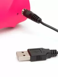 Изогнутый вибратор-кролик Happy Rabbit, 9 режимов, 24,1 см, розовый