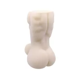 Мастурбатор-насадка торс с мошонкой Bigger Spirit – телесный