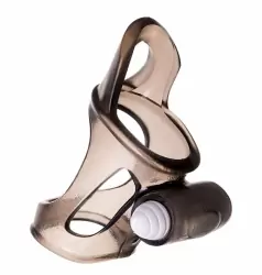 Эрекционная насадка на пенис TOYFA XLover с вибрацией – серый