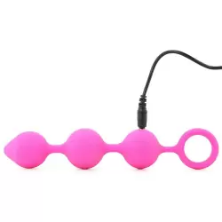 Анальная вибро-цепочка гибкая Lust by Jopen L9 перезаряжаемая – розовая