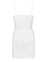 Белая сорочка с пикантным вырезом и стринги Charms (Obsessive) – S/M