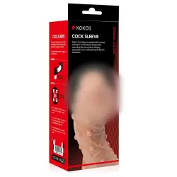 Насадка реалистик на фаллос, с пупырышками и отверстием для мошонки EXTREME SLEEVE RES.002 LARGE