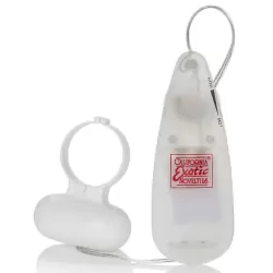 Эрекционное кольцо Pocket Exotics Vibrating Ring с вибрацией – белый