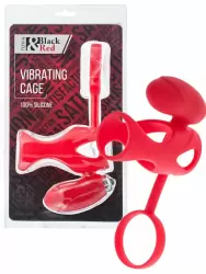 Насадка на пенис с кольцом и клиторальным стимулятором TOYFA Black&Red – красный