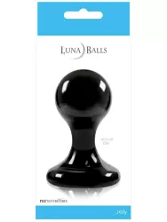 Анальная пробка Luna Balls средняя – черная	