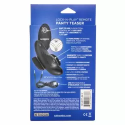 Носимый стимулятор клитора Lock-N-Play Remote Panty Teaser, 12 режимов, с пультом Д/У, 11,5 см, черный