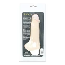 Реалистичная насадка Kanikule Real Body на пояс Harness 6,9 с мошонкой - телесный