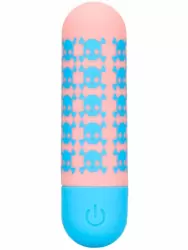 Вибропуля Shots Toys Bone to be Wild, 10 скоростей, розовая с голубым