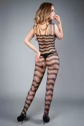 Боди-комбинезон Impulse в горизонтальную полоску - черный, S-L