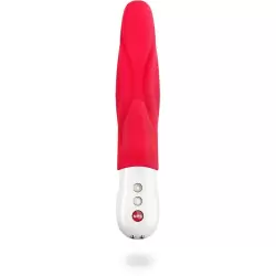 Мощный вибратор-кролик Fun Factory Lady Bi, 2 мотора, 12 режимов, силикон, красный