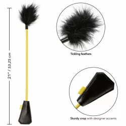 Стек с пером Boundless Feather Crop,  53,25 см, желтый с черным