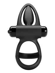 Многофункциональное эрекционное кольцо Pretty Love, с вибрацией, 10 режимов, чёрное
