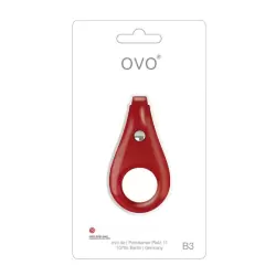 Эрекционное виброкольцо Ovo B3 с треугольным стимулятором – красный