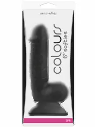 Фаллоимитатор Colours  Softies 6 на присоске – черный