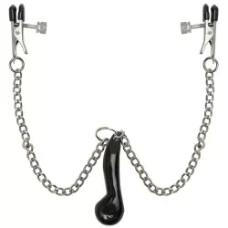 Зажимы на соски с цепью и утяжелителем Heavyweight Nipple Clamps