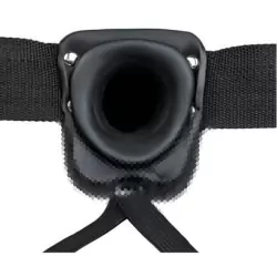 Мощный вибрострапон-фаллопротез Shots toys, с проводным пультом, 23 см, ПВХ , черный 