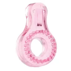 Эрекционное кольцо Super Stretch Bump со стимулятором клитора – розовый