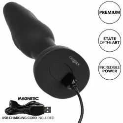 Инновационная умная анальная пробка Bionic Dual Pulsating Probe, 14,5 см, 10 режимов, черный