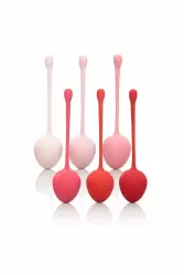Оригинальные вагинальные шарики Kegel Training Set Strawberry в форме клубники - разноцветный