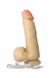 Реалистичный фаллоимитатор с мошонкой TOYFA RealStick #501 с ротацией - телесный