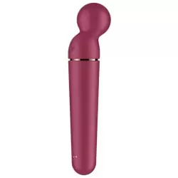 Элегантный вибратор Satisfyer Planet Wand-er, 22 см, силикон, бордовый