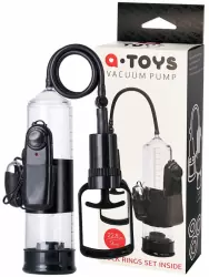 Вакуумная помпа для пениса TOYFA A-Toys с вибрацией – черный
