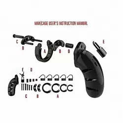 Пояс верности #04 Chastity 4.5 Inch Cock Cage Black, 11,5 см, диаметр 3,5 см, черный