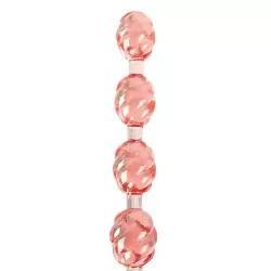 Анальная цепочка Swirl Pleasure Beads со спиралевидным рельефом – розовый