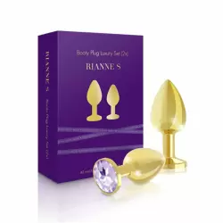 Анальные пробки Rianne S Booty Plug Original Luxury Set 2x, золотистые