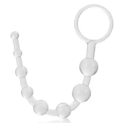 Анальная цепочка Anal 101 Intro Beads – прозрачный